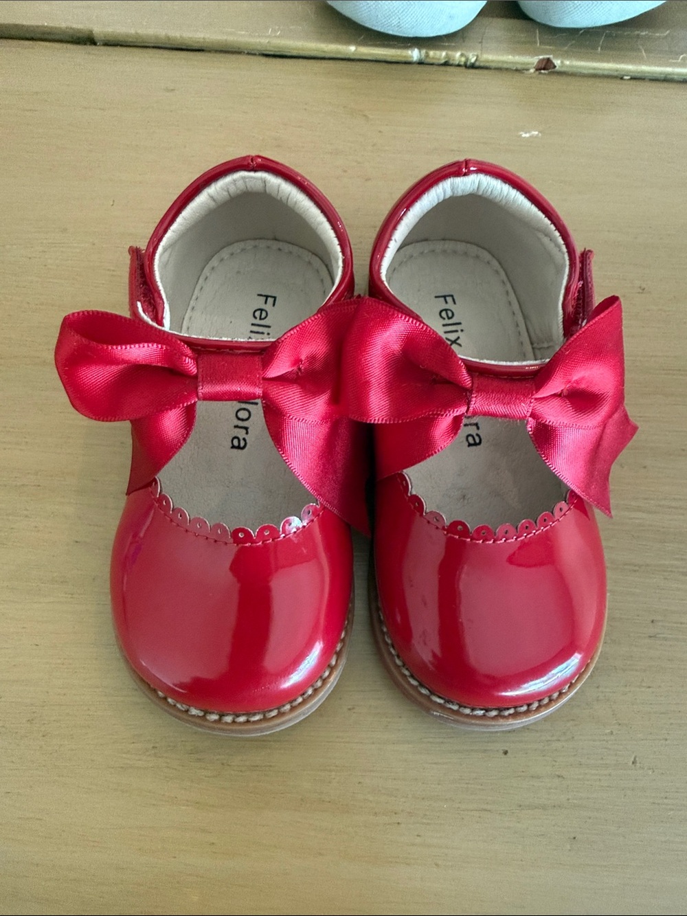 Girls' Red Patent Bow Mary Janes